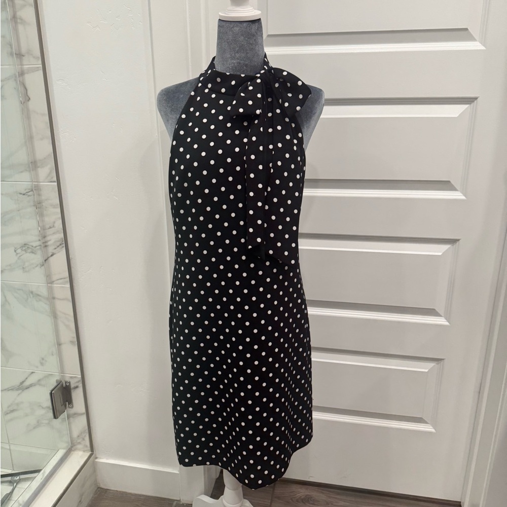 Vince Camuto Black & White Polka Dot Dress in VGUC! Size 8